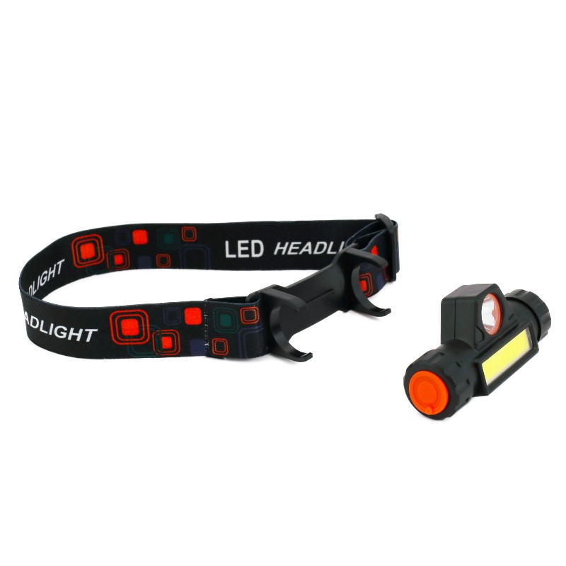 IRMA LAT32 Čelovka baterka na čelo s magnetom XPE + COB LED 2ks