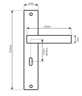 IRMA KTG90Y 4Q Kľučka na dvere / biela / 90mm / na vložku