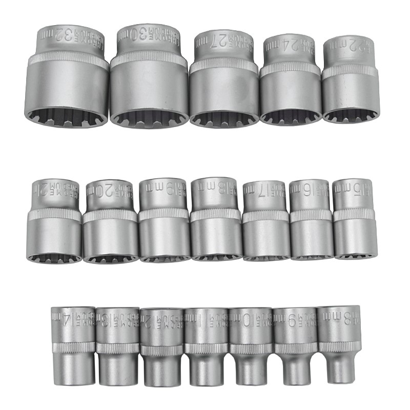 Irma KNZ1912 Nástrčné hlavice kľúče 19ks 1/2'' 12 uhl. 8-32mm sada