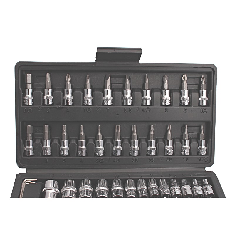 Irma KNZ4614 Nástrčné hlavice kľúče 46ks 1/4'' 6 uhl. 4-14mm bity sada