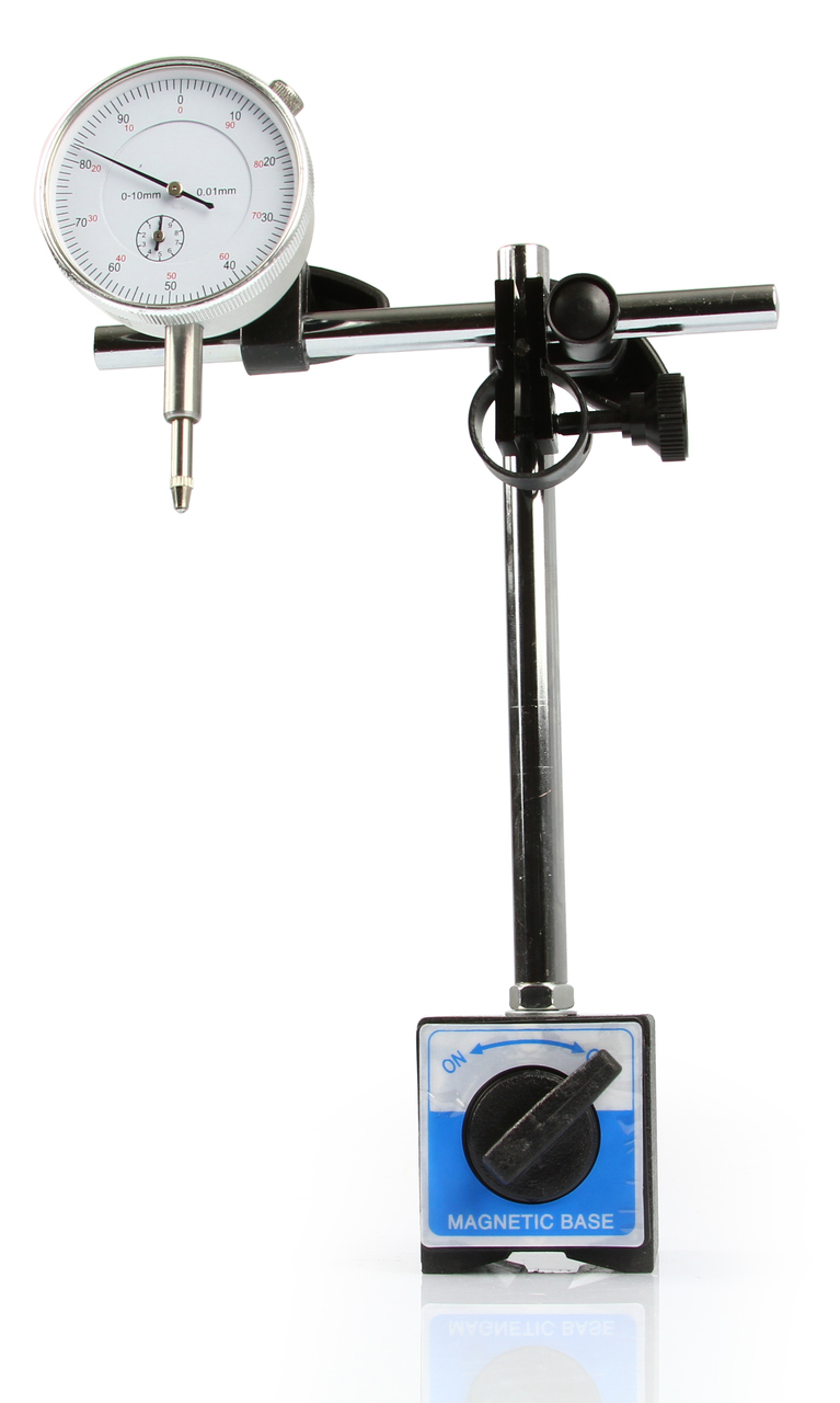 Mar-Pol M57661 Automatický magnetický statív + číselníkový odchýlkomer 0-10mm koncovky