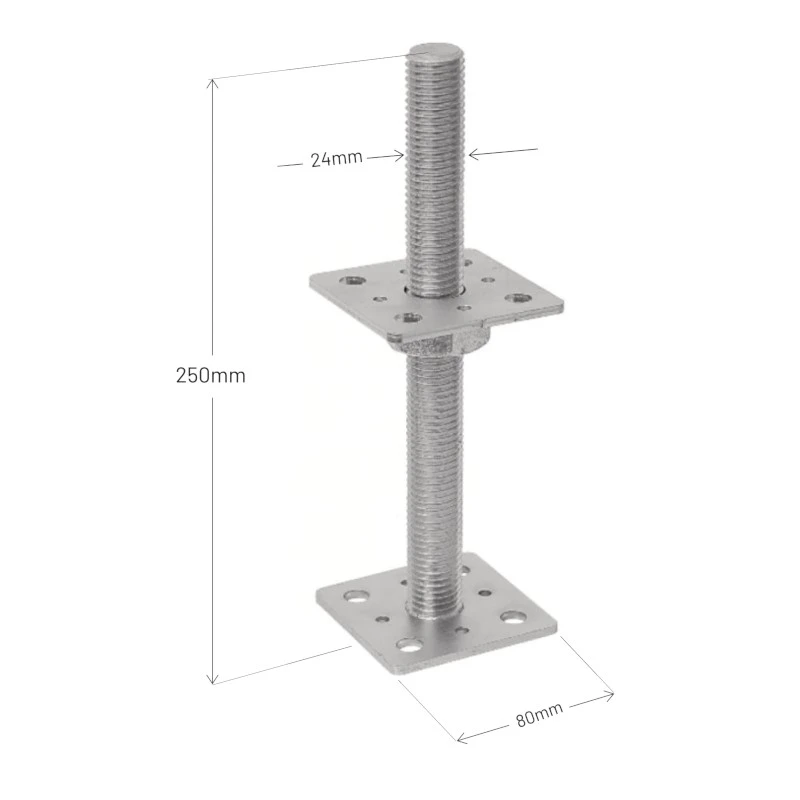Irma PSR80 Kotviaca pätka nastaviteľná 80x80x4 M24x250mm
