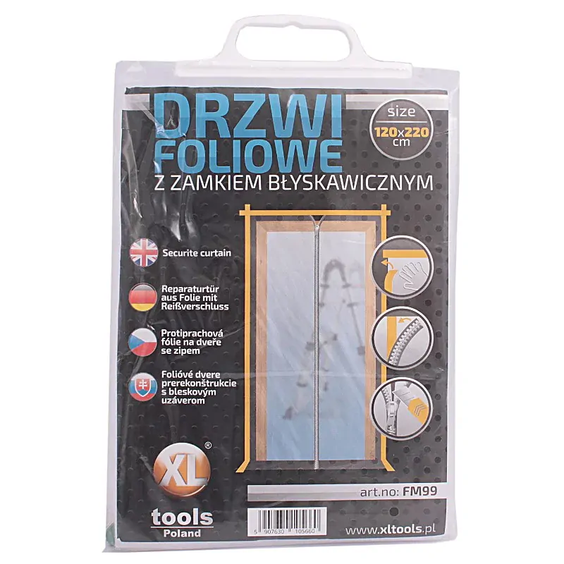 Irma FM99 Protiprachová fólia na dvere so zipsom 120x220cm