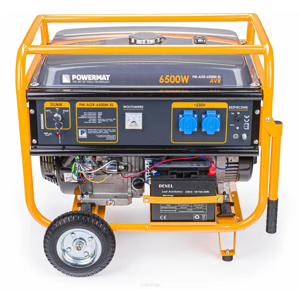 POWERMAT PM-AGR-6500M-EL ELEKTROCENTRÁLA GENERÁTOR PRÚDU 230 V / 50 Hz 6500W