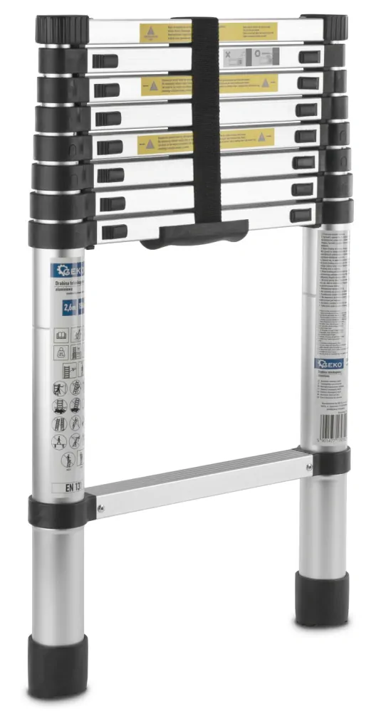 GEKO G02444 Hliníkový teleskopický rebrík 2,6 m 150 kg