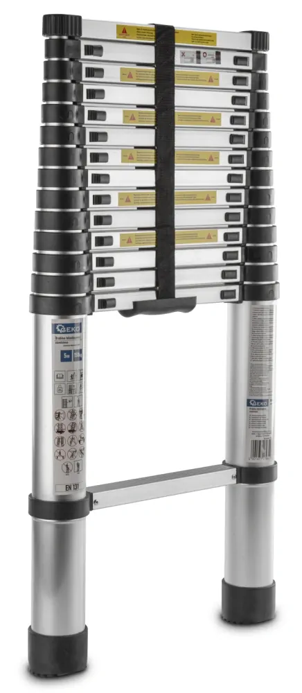 GEKO G02447 Hliníkový teleskopický rebrík 5m 150kg