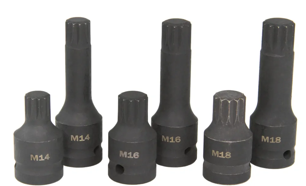 MAR-POL M66416 Nástrčné kľúče SPLINE 1/2" M14-M16-M18 6ks