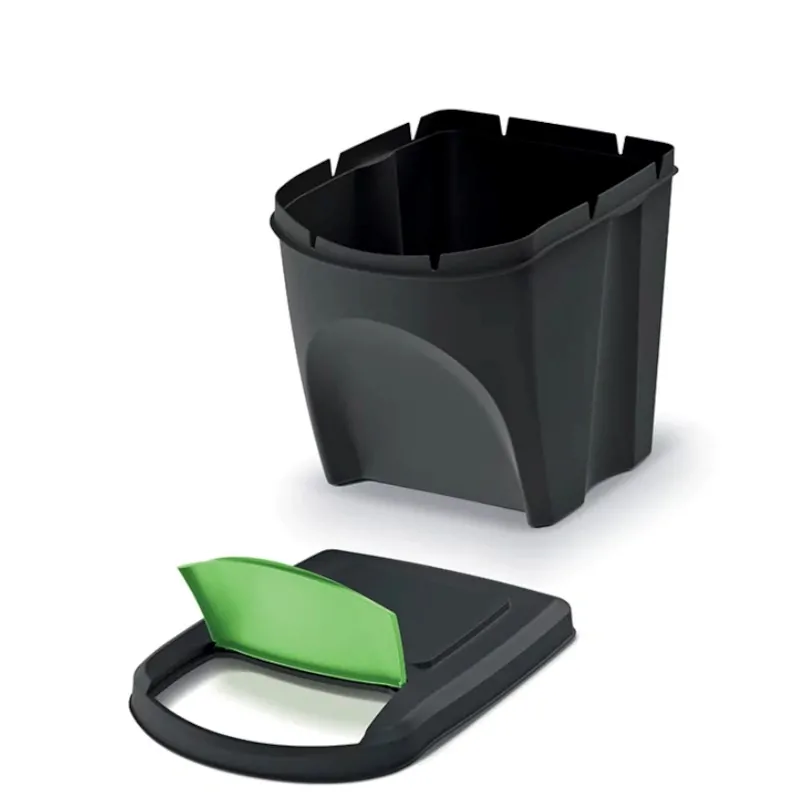 Irma KWB204 Odpadkový kôš na triedenie odpadu 25L 39x29x33 4ks sivé