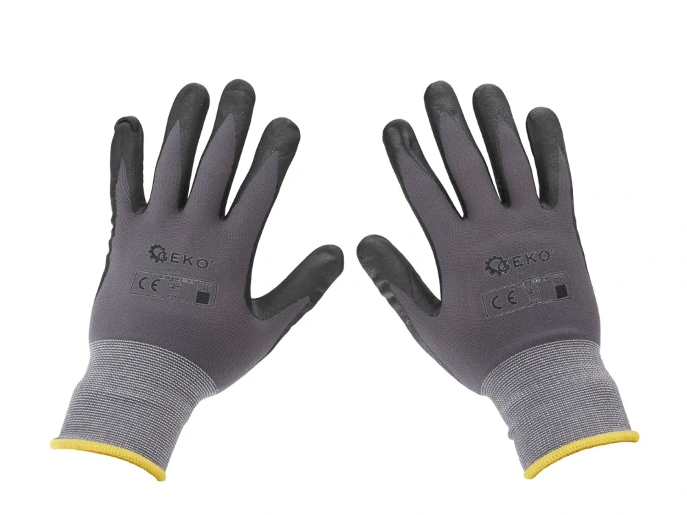 GEKO G75022 Ochranné pracovné rukavice veľ. 9 nylonové 12 pár