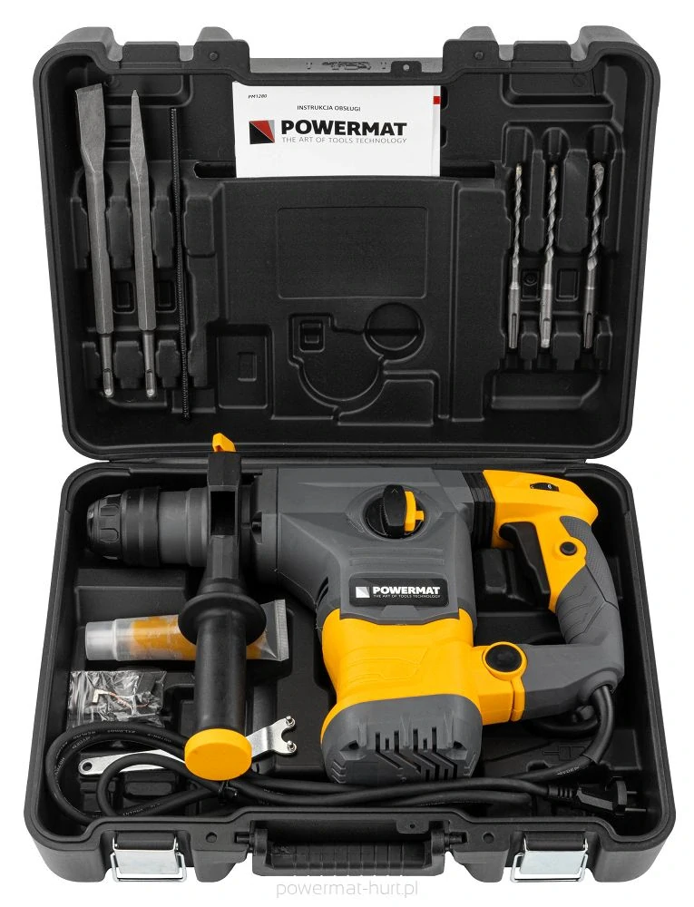 POWERMAT PM-MU-2600T PŘÍKLEPOVÉ VRTACÍ A BOURACÍ KLADIVO SDS PLUS 5,5J 2600 W