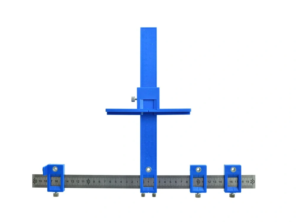 GEKO G64998 Univerzálna šablóna merítko pravítko na meranie otvorov 410x300mm