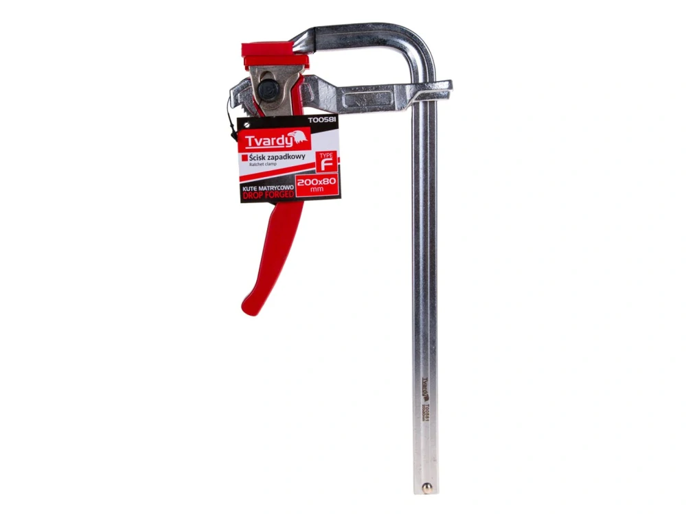GEKO T00581 Kovaná račňová svorka zverák  typu F 200x80 mm 