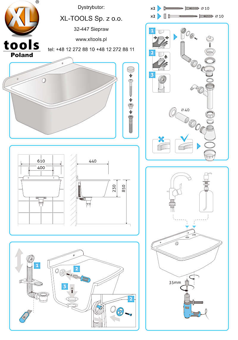 IRMA ZLV12 Úžitkový drez umývadlo hospodárske 610cm tmavý granitový MAXI