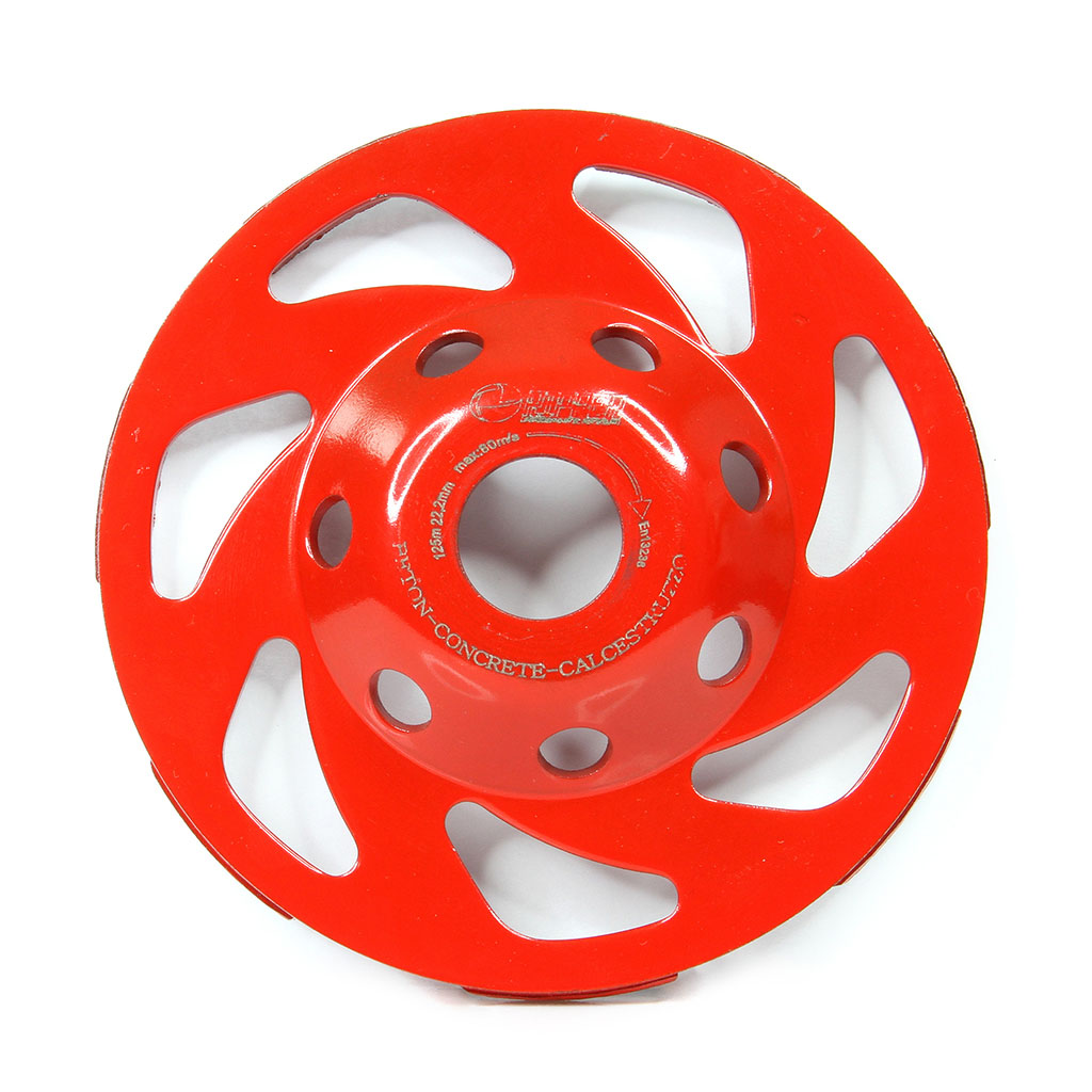 MAR-POL M90901 DIAMANTOVÝ KOTÚČ NA BETÓN 125 mm x 22,2 mm JEDNODUCHÝ FORMÁT L