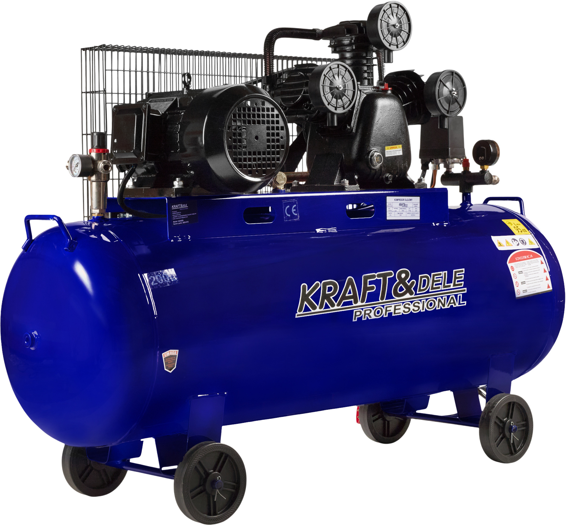 Kraft&Dele KD4059 Olejový kompresor 200l 3PIESTY 4.1 kW / 5.6 HP 80V