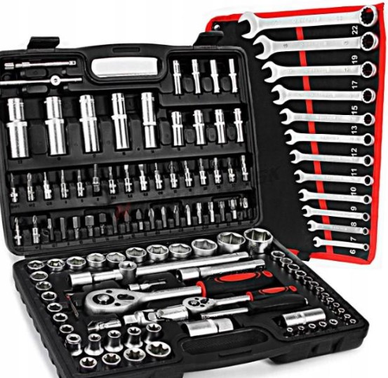 GEKO G10151 Gola sada 120ks 1/4" 1/2" kľúče, nadstavce, bity, račňa