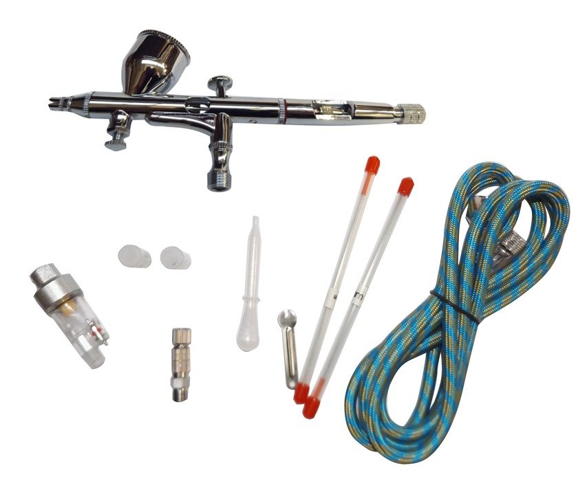 MAGMA TG-180K Airbrush striekacia pištoľ sada na maľovanie nanášanie farby 0,2 0,3 0,5mm + hadica