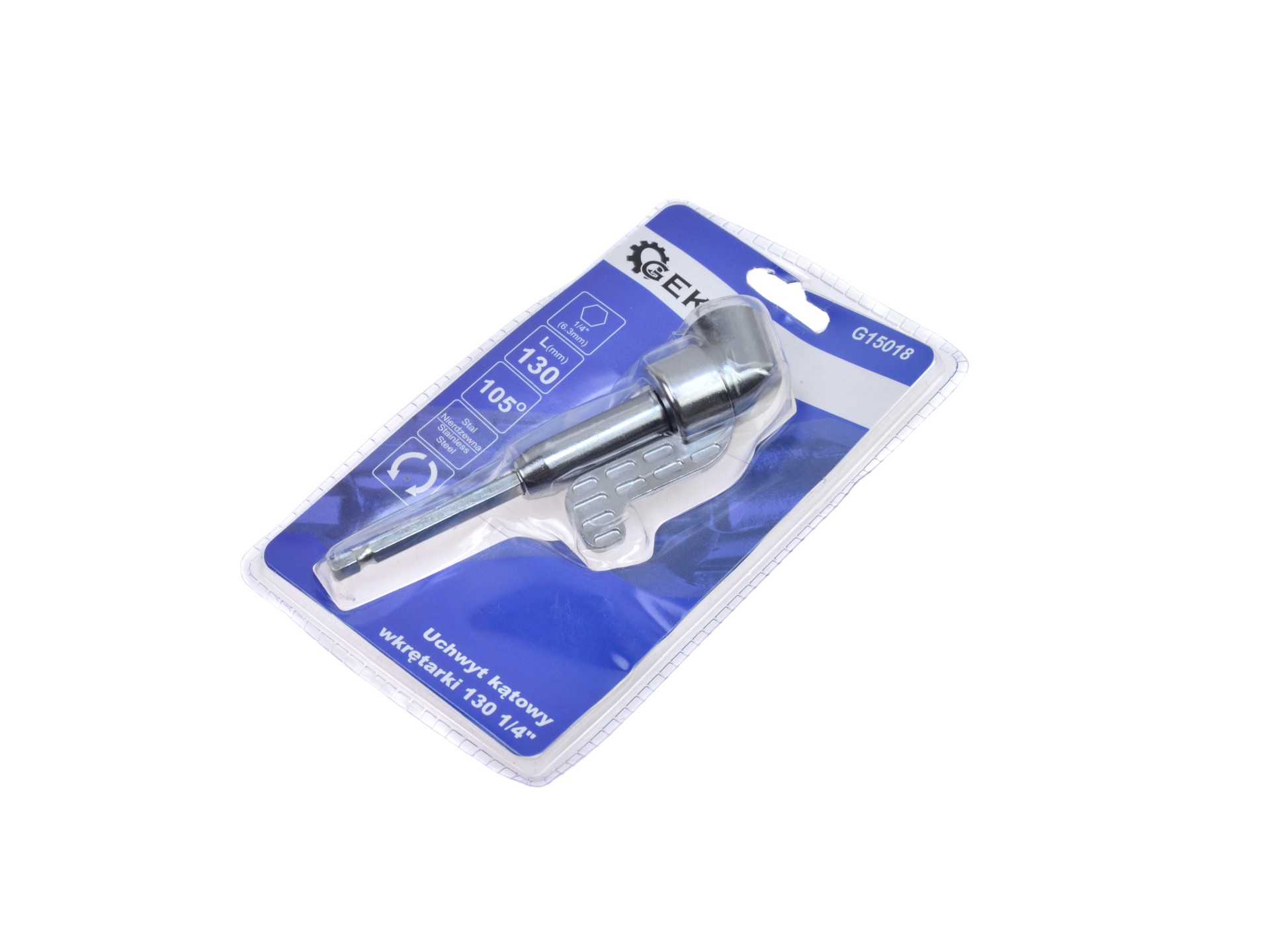 GEKO G15018 Uhlová rukoväť adaptér na bity na skrutkovač 130mm 1/4"