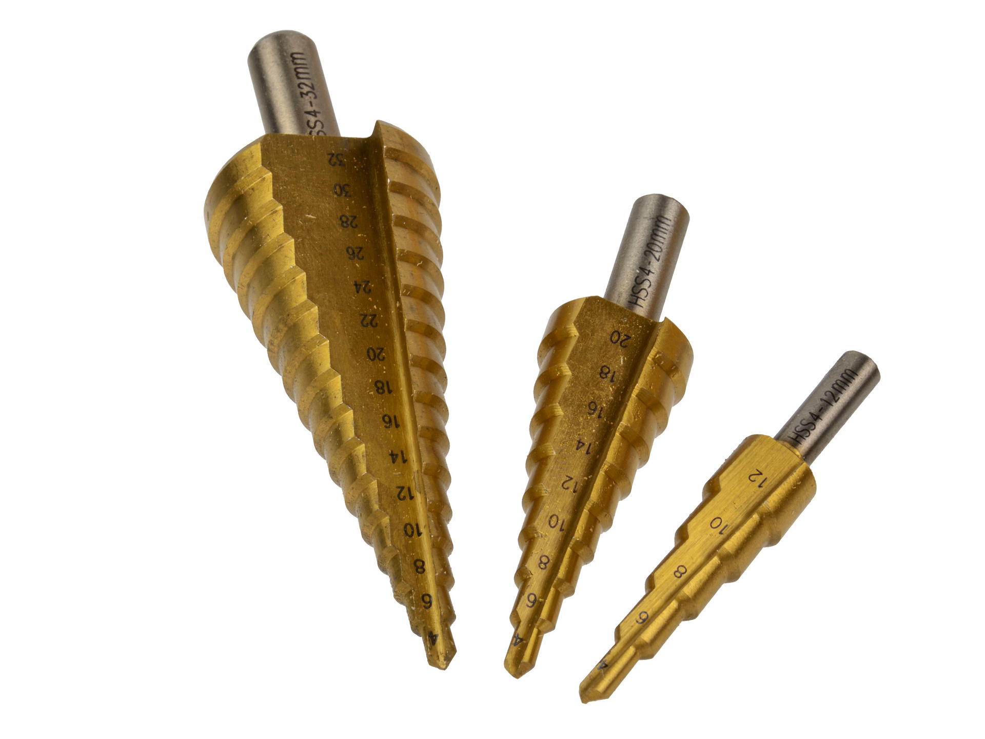 GEKO G38502 Stupňovité vrtáky Sada kužeľových vrtákov 3 kusy