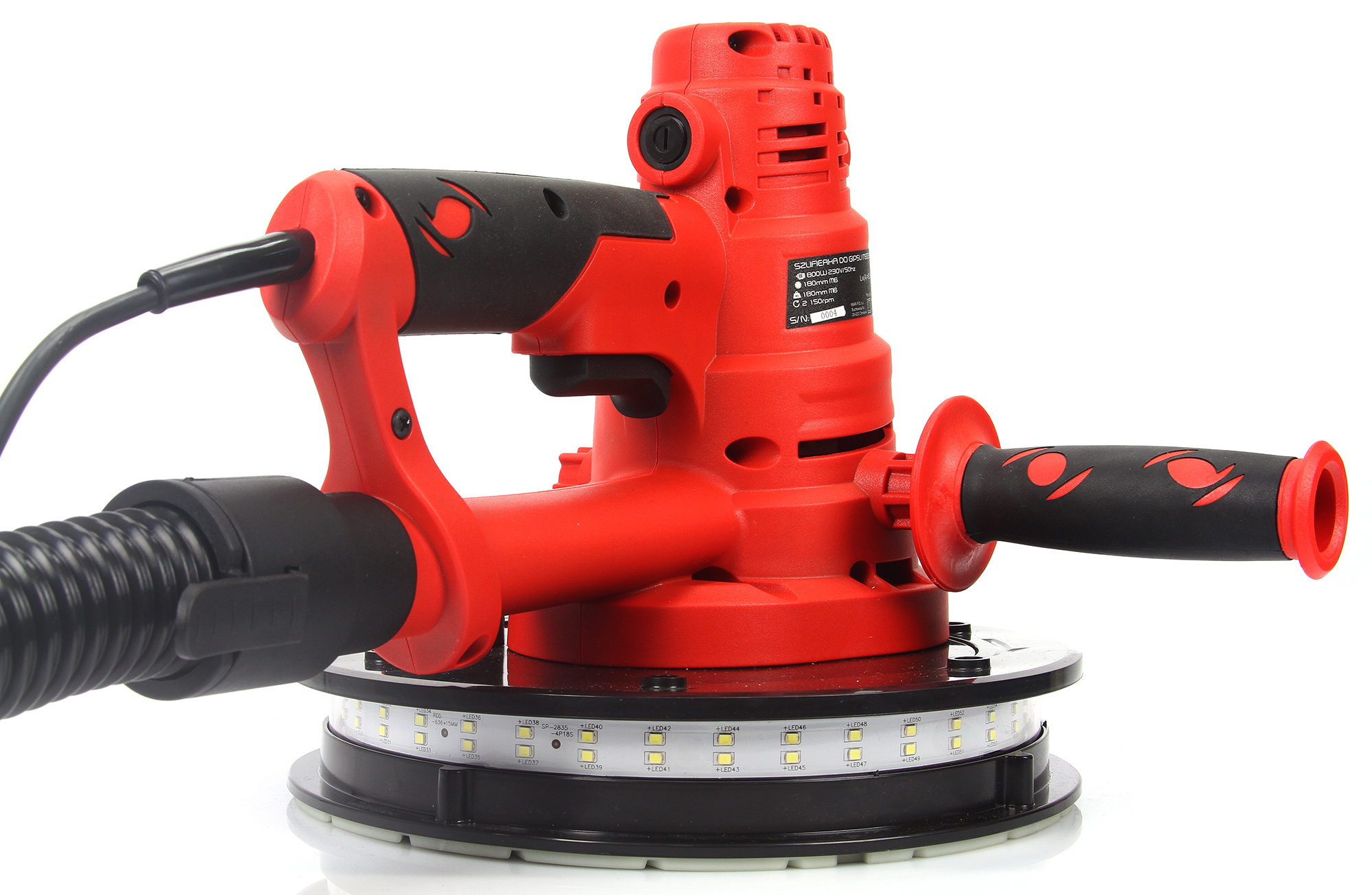 MAR-POL M90201 Elektrická brúska na sadrokartón steny omietku 180mm 2150 ot/min LED 800W