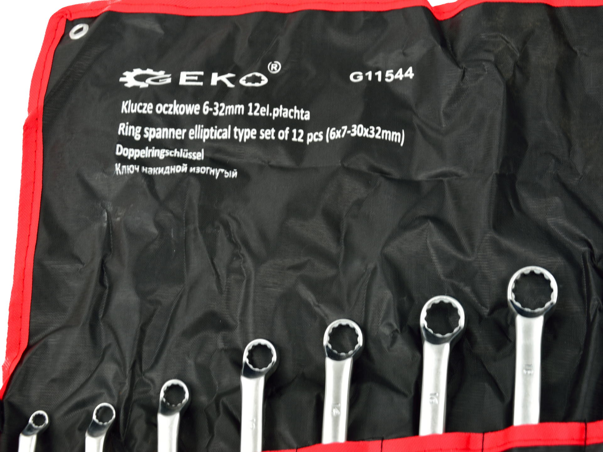 Geko G11544 SADA KĽÚČOV 6-32mm OČKOPLOCHÉ KĽÚČE s račňou 12ks