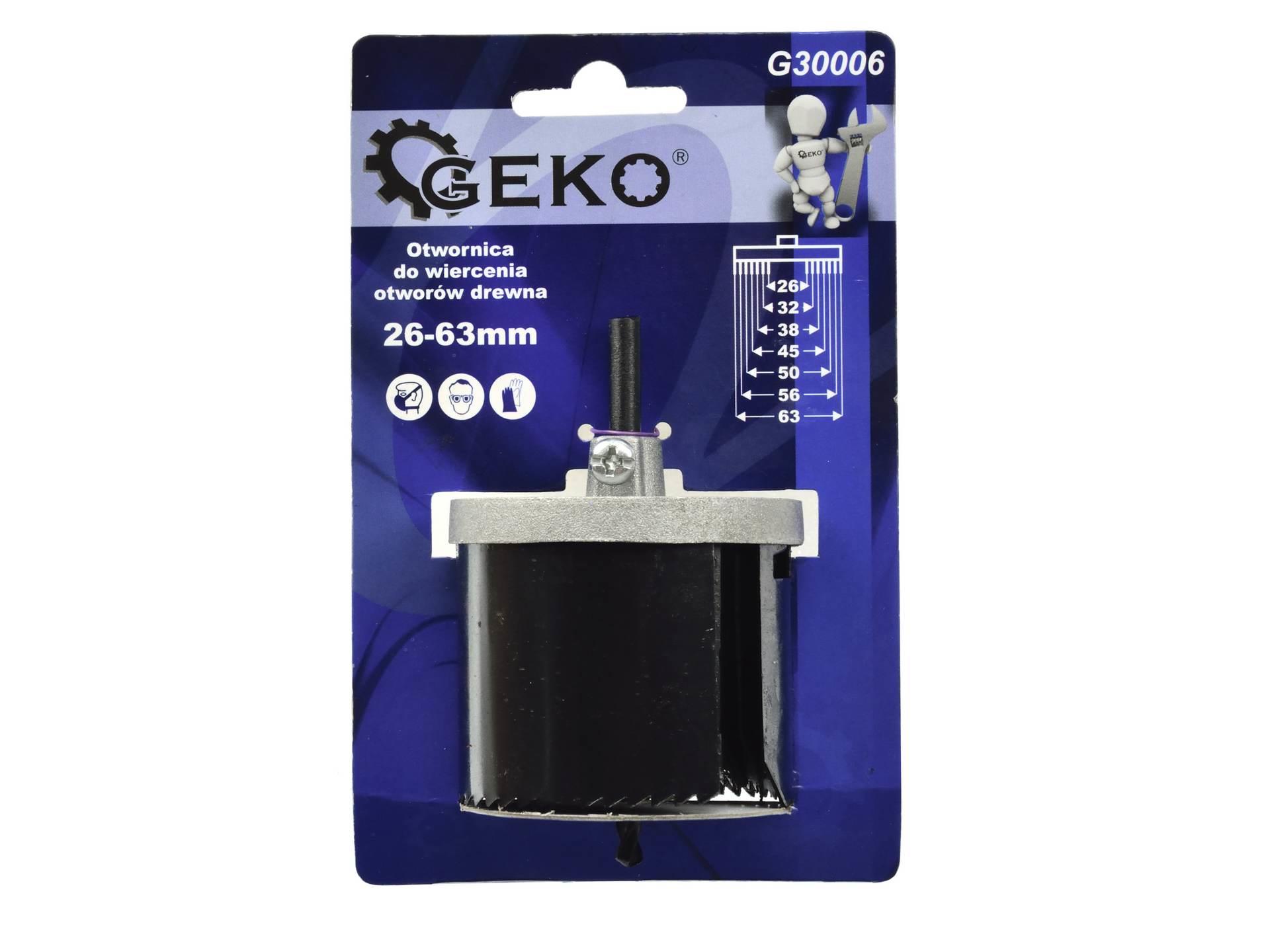 Geko G30006 Vykružováky korunkové vrtáky do dreva sadrokartónu 26 - 63 mm