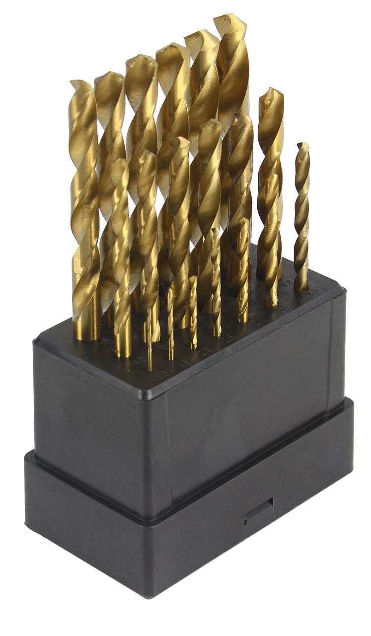 GEKO G38234 VRTÁKY na kov titanové 1.0-10mm sada 19ks