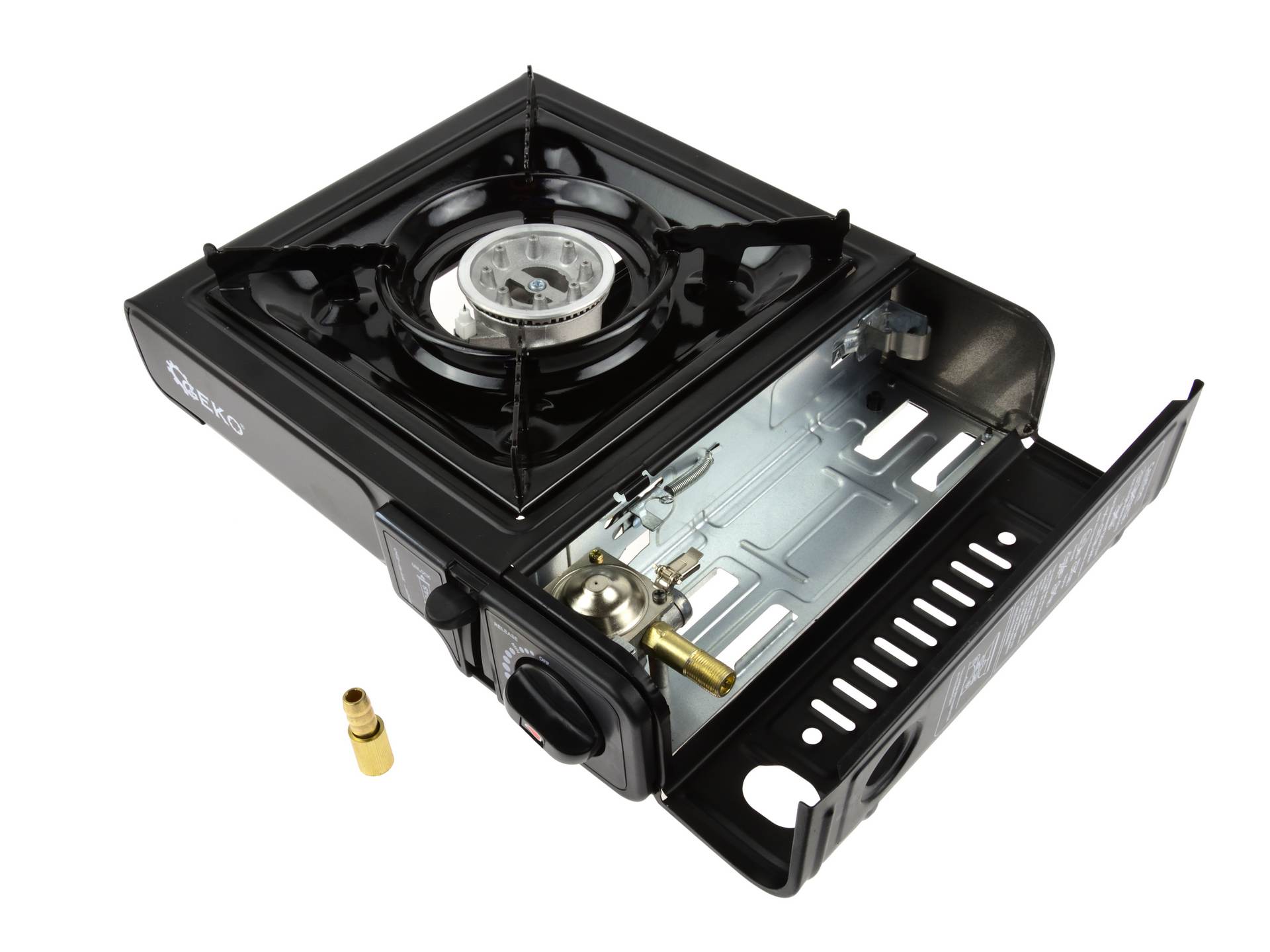 GEKO G80522 TURISTICKÝ plynový horák varič sporák 2v1 na kartuše a propán-bután bombu