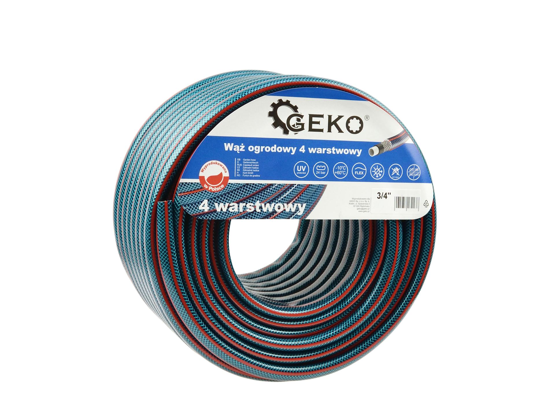 GEKO G73788 Záhradná hadica 3/4" 50m na vodu 4 vrstvová