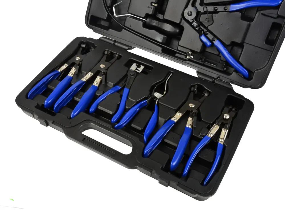 Geko G01655 Páskové upínacie kliešte na páskové svorky 9 ks sada