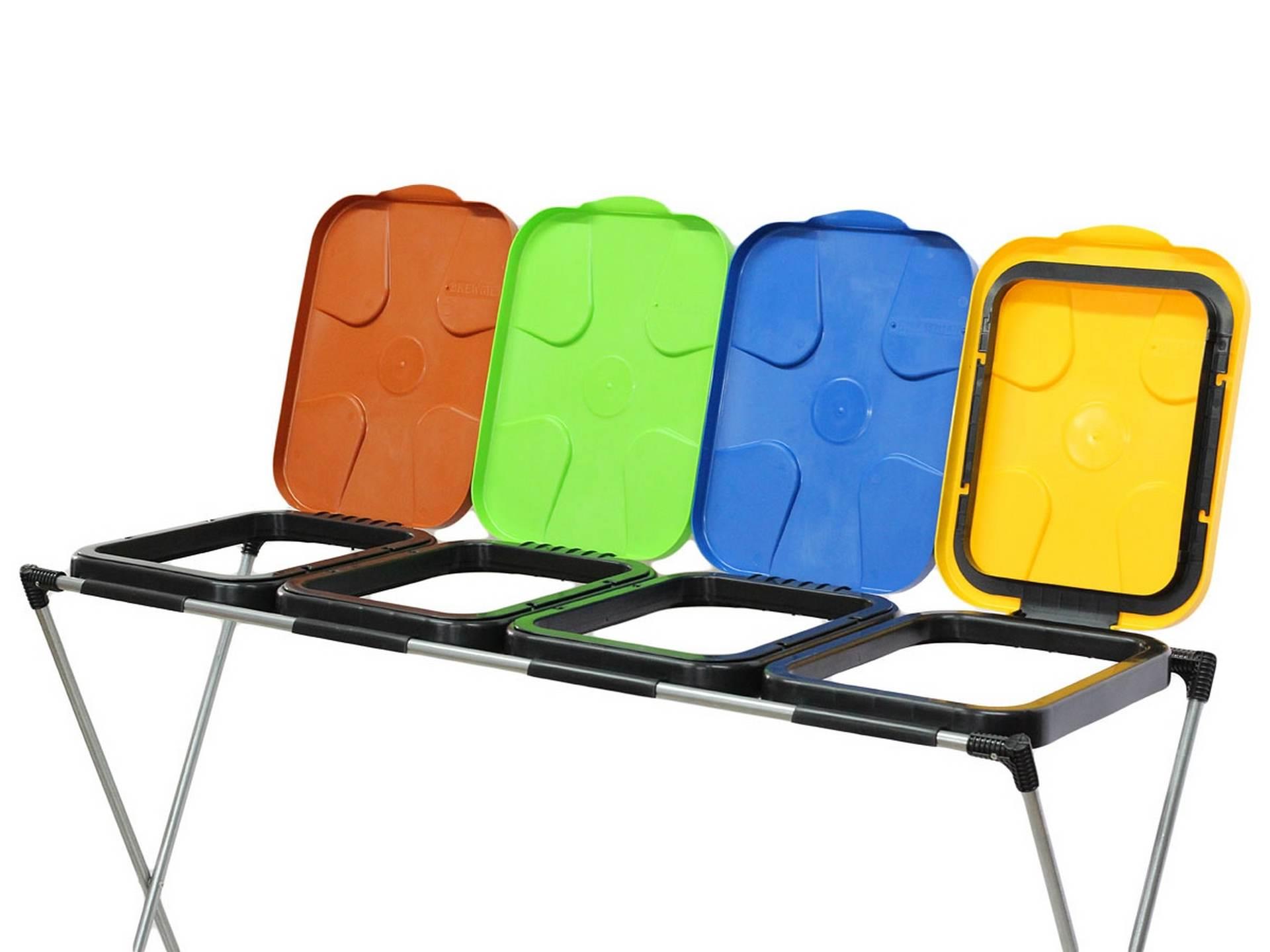 GEKO G71261 Stojan kôš na 4 vrecia na triedenie odpadu recyklovanie 120 - 240L