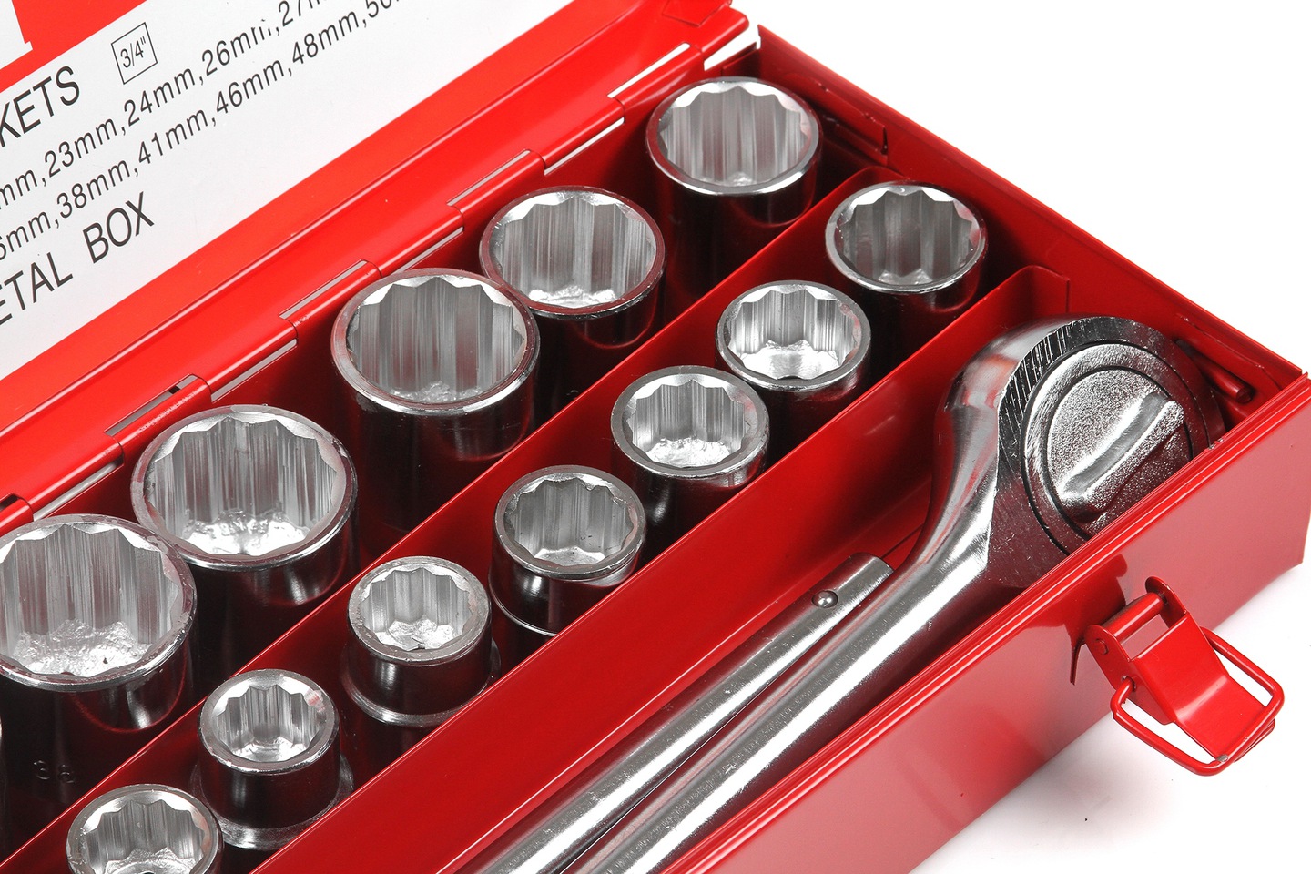 Mar-Pol M58250 Nástrčné hlavice kľúče 21 ks 3/4 "19-50mm 6-hranný