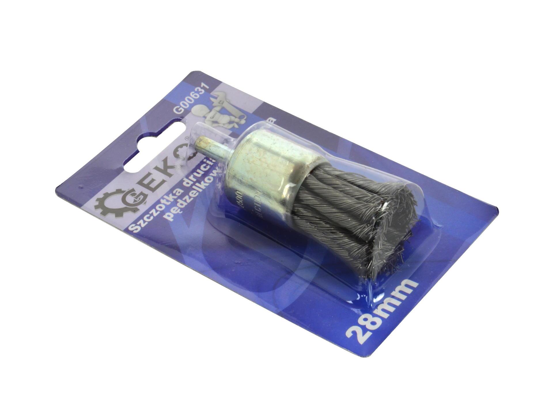 Geko G00631 Drôtená kefa na vŕtačku 28mm, pletený drôt