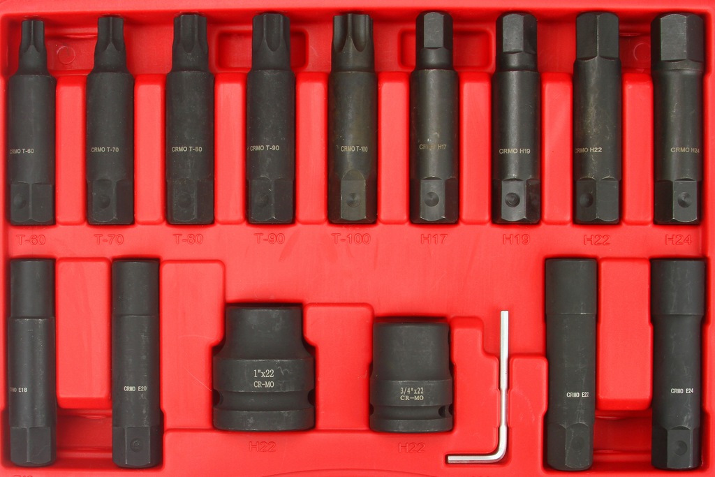 Mar-Pol M58265 Nástrčné hlavice Bity 3/4" BJC SADA 16ks