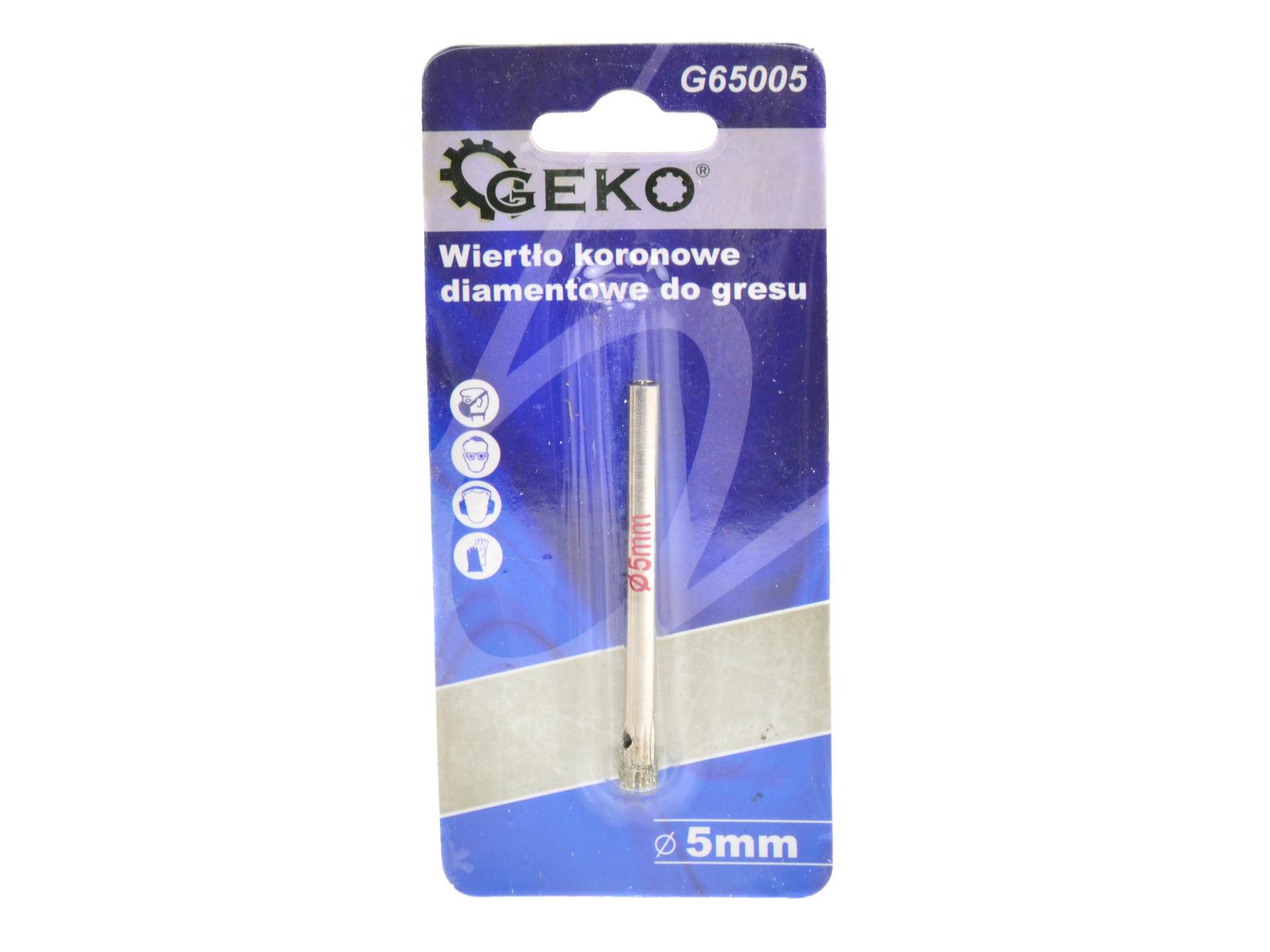 Geko G65005 Korunkový vrták diamantový na sklo keramiku dlažbu 5mm