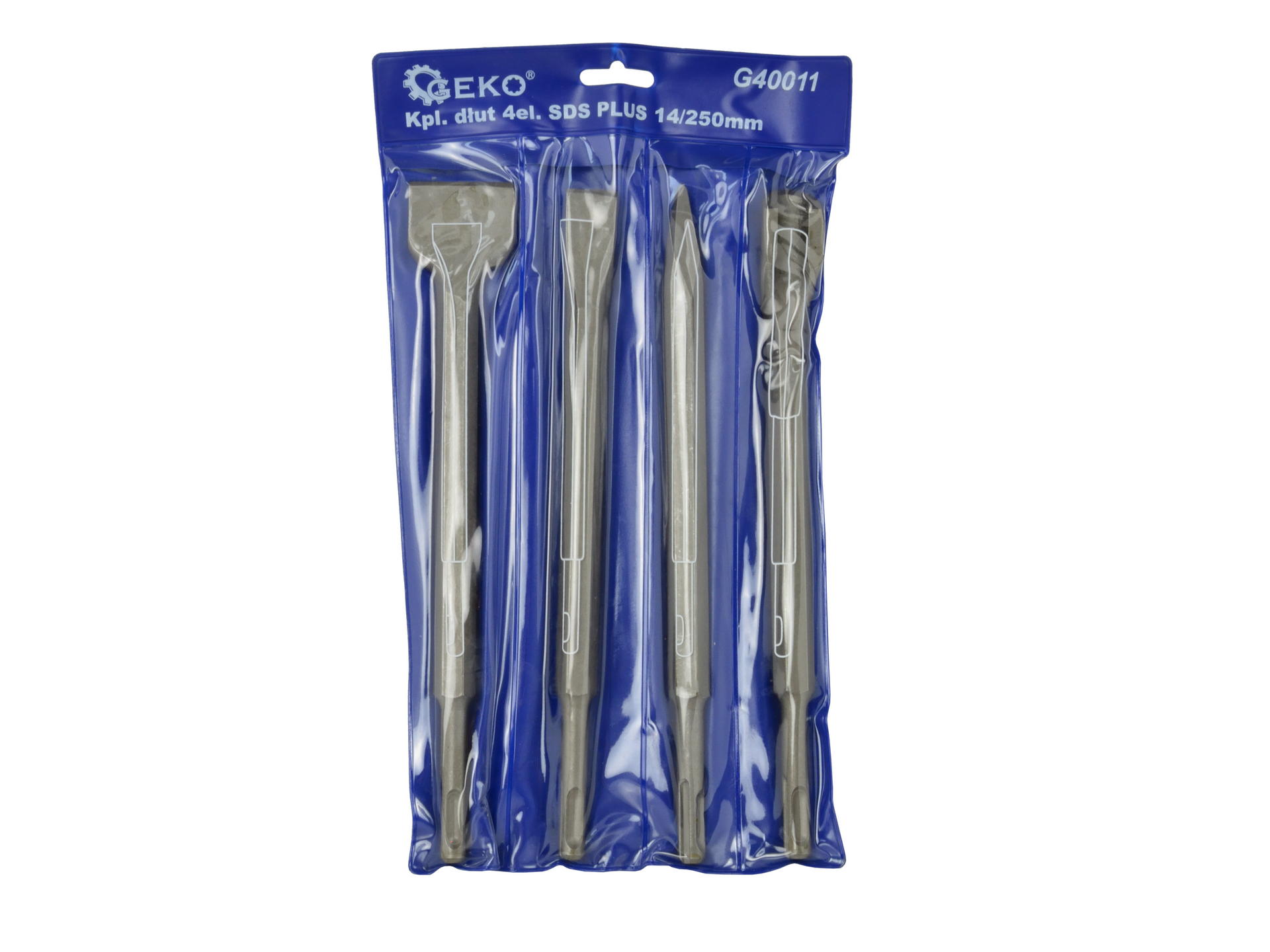 GEKO G40011 Dláto sekáč SDS Plus + sada 4ks do vŕtačky