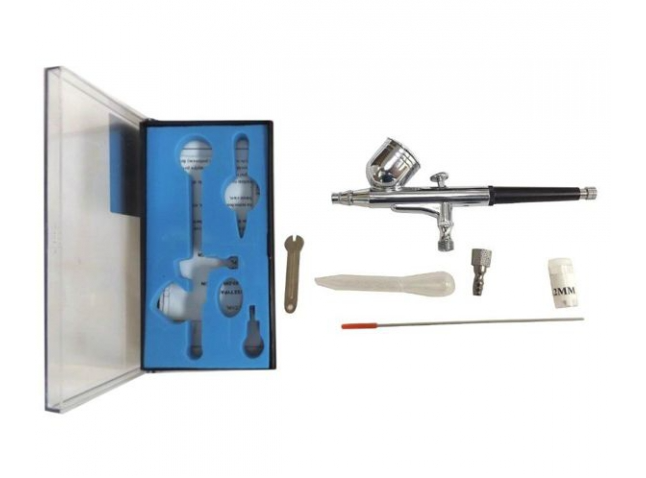 MAGMA TG-130 Airbrush striekacia pištoľ sada na maľovanie nanášanie farby Sada 3 trysky 0,2 / 0,3 / 0,5mm