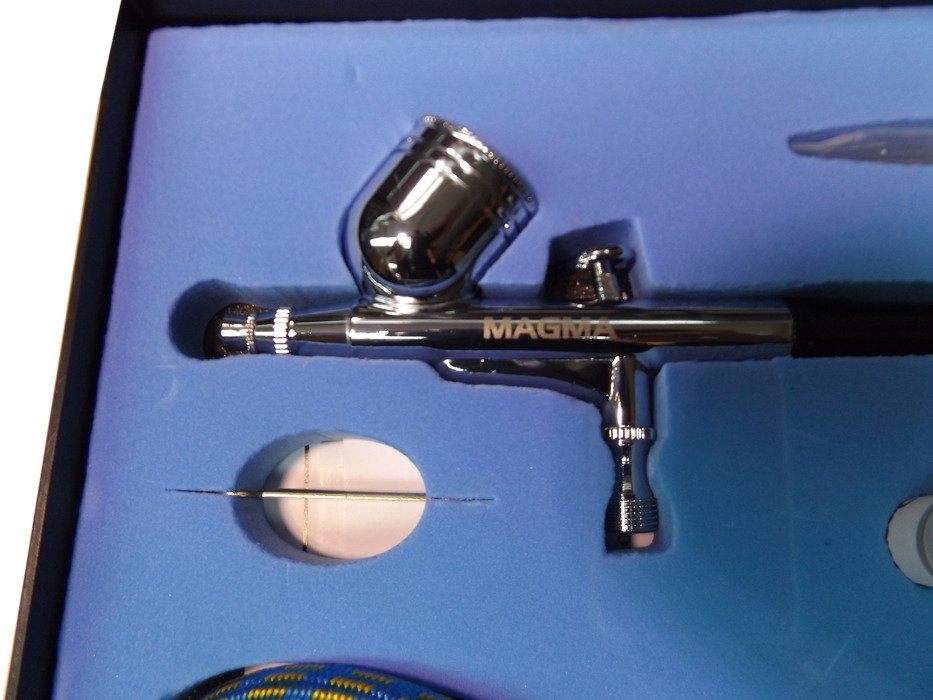 MAGMA TG130K Airbrush striekacia pištoľ AB130K sada na maľovanie nanášanie farby 0,2 0,3 0,5mm + hadica 1,8m