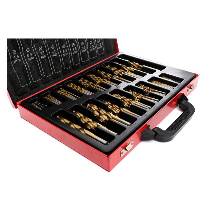 Kraft&Dele KD991 Sada titánových vrtákov HSS do kovu 170 ks 