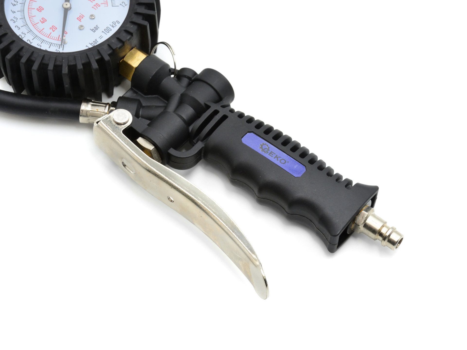 GEKO G03125 Hustiaca pištoľ na nafukovanie kolies s manometrom TG-49