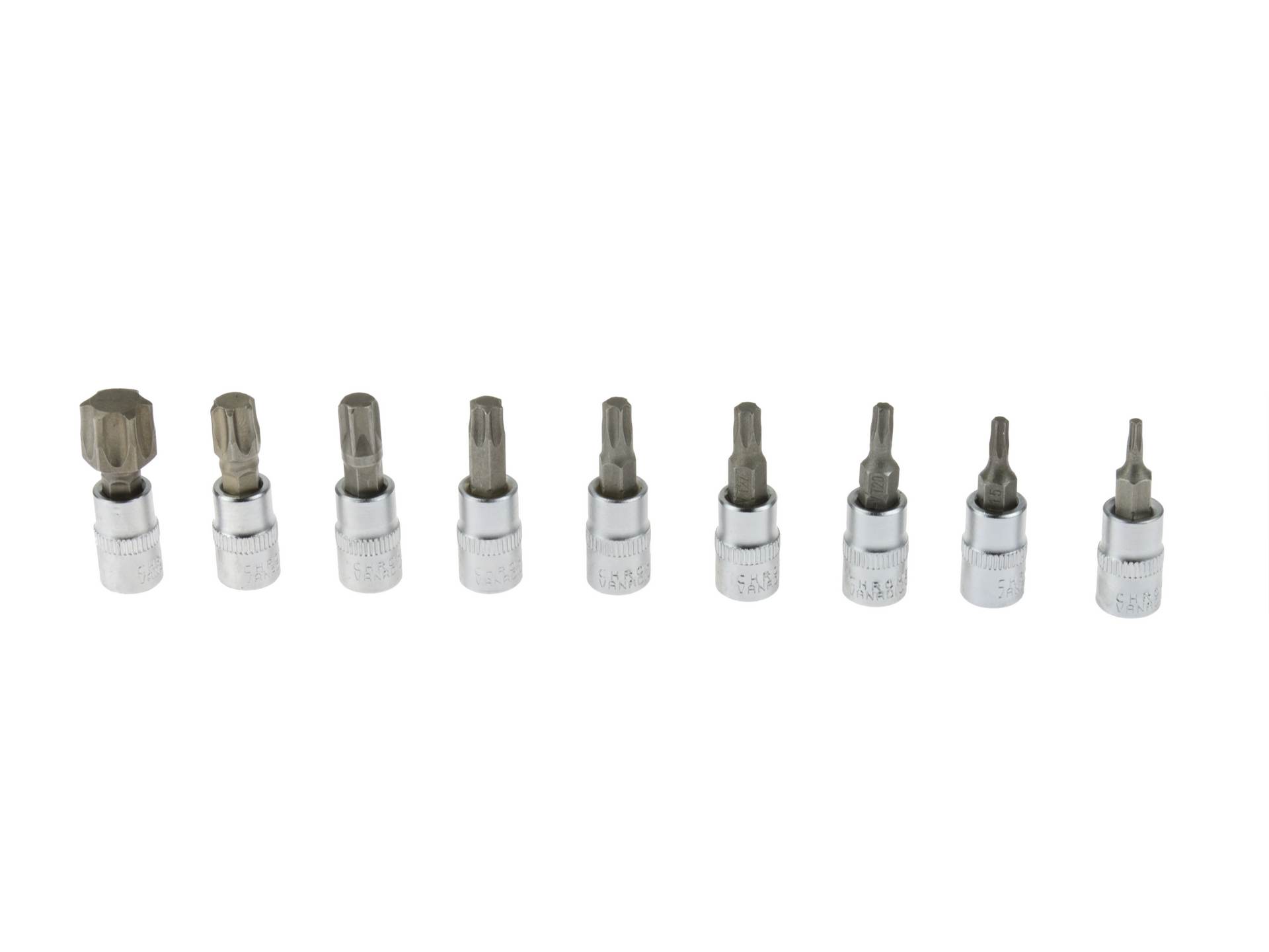 Geko G13550 Hlavice nástrčné kľúče torx 9ks T10-60 1/4" sada CRV