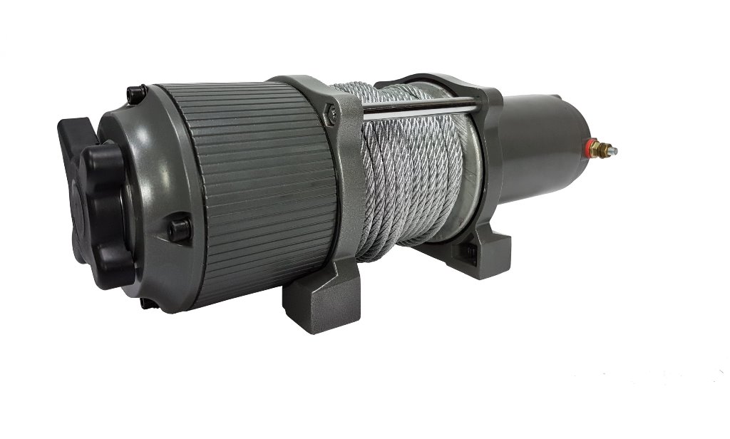 MAR-POL M80801 Kladkostroj, navijak akumulátorový 12V 1814kg, oceľové lano