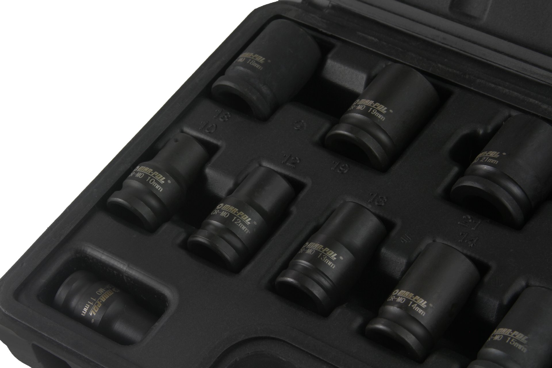 Mar-pol M58257 Nástrčné kľúče 1/2" 10-24mm krátke 13ks