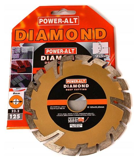 SILVER 125-ZLOTA Diamantový rezný kotúč na betón dlažbu 10ks 125mm