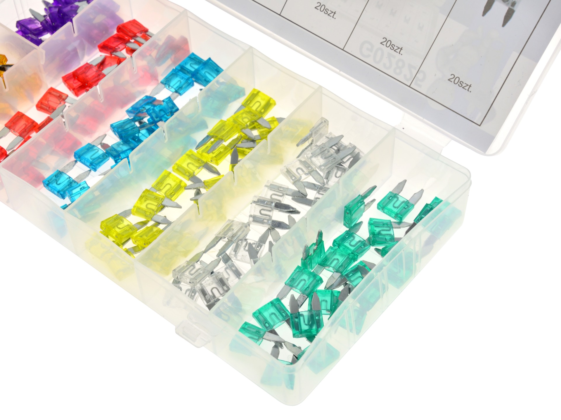 GEKO G02825 Automobilové poistky, sada poistiek do auta 140ks 3A - 30A