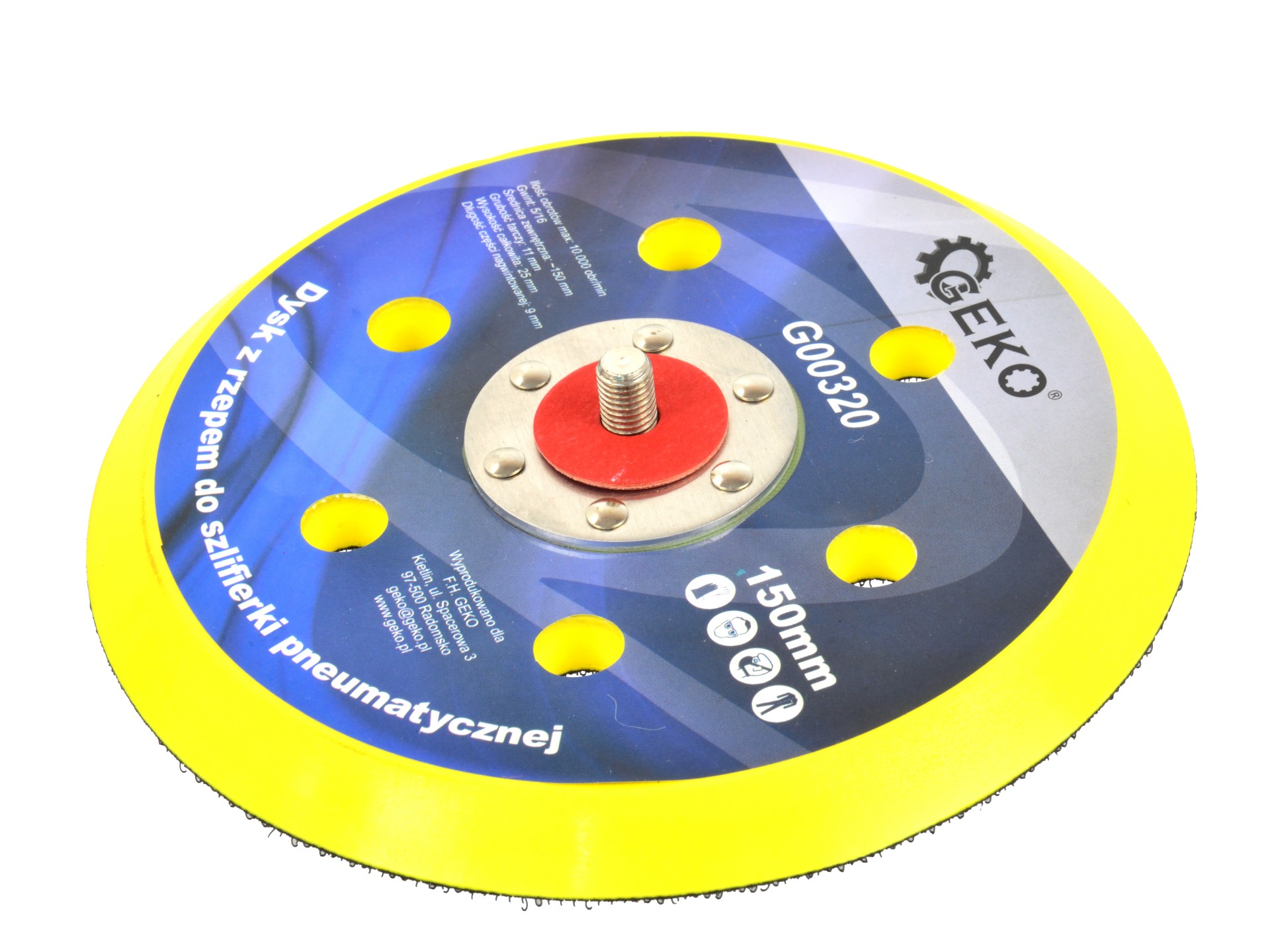 GEKO G00320 Kotúč na suchý zips pre 150mm pneumatickú brúsku
