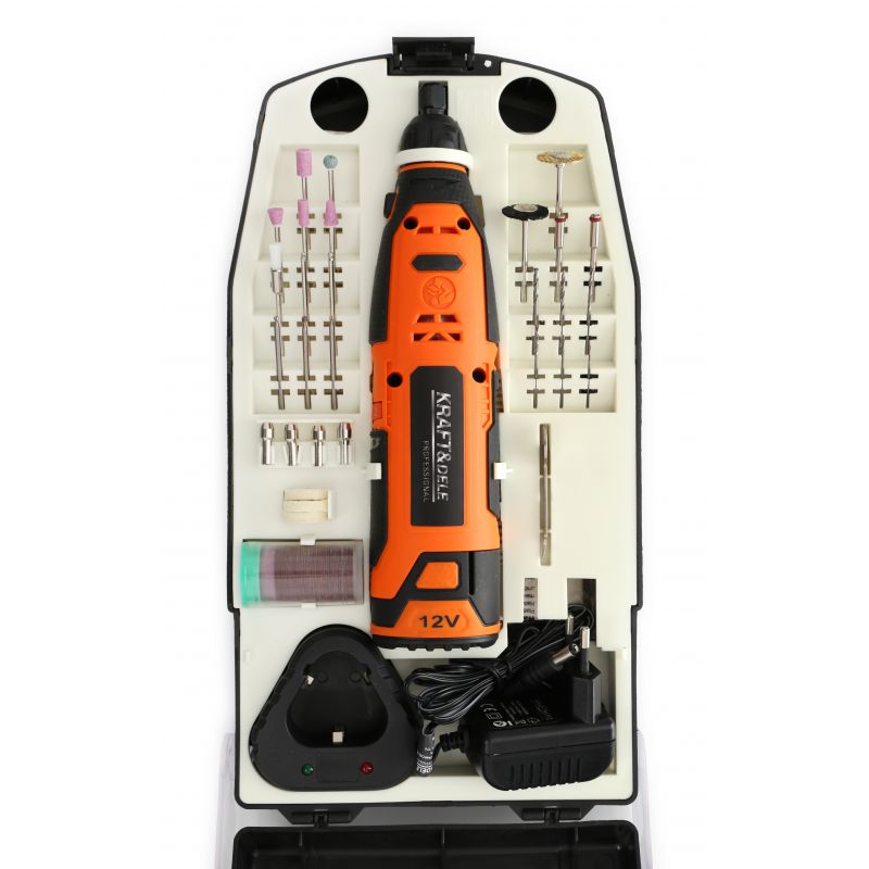 Kraft&Dele KD1669 Elektrická aku mini brúska 12V + PRÍSLUŠENSTVO