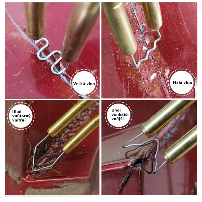 R16-R46 600ks Zváracie sponky na plast spony sada sponiek do zváračky plastu