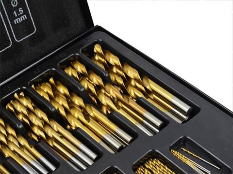 Geko K00066 Vrtáky titánové HSS 1,0-10mm 170ks Sada vrtákov na kov KELTIN
