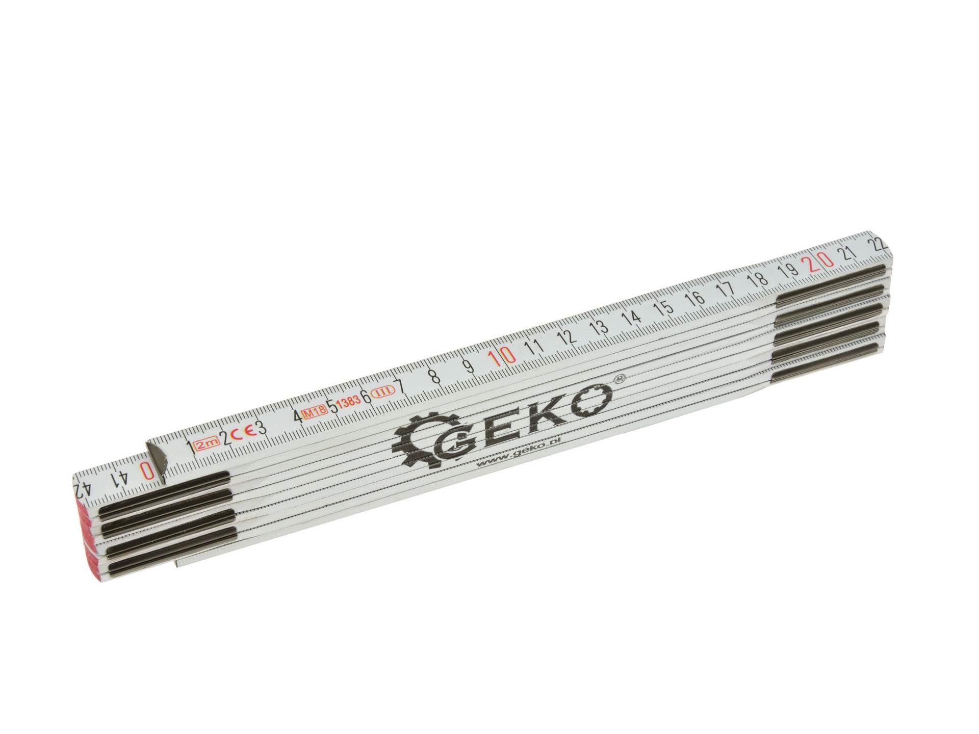Geko G29052 Skladací meter drevený prenosný 2m